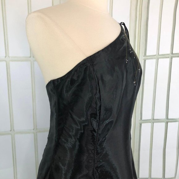 Night Scene One Shoulder Evening Dress Sz15 16 Fit - Picture 7 of 7